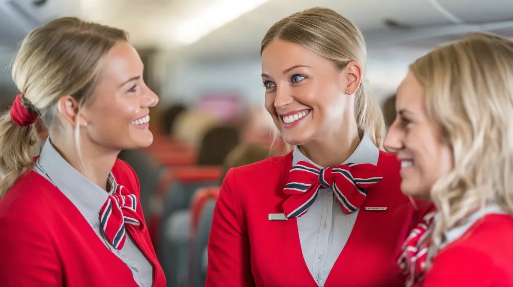  Norwegian kabinpersonal välkomnar resenärer
