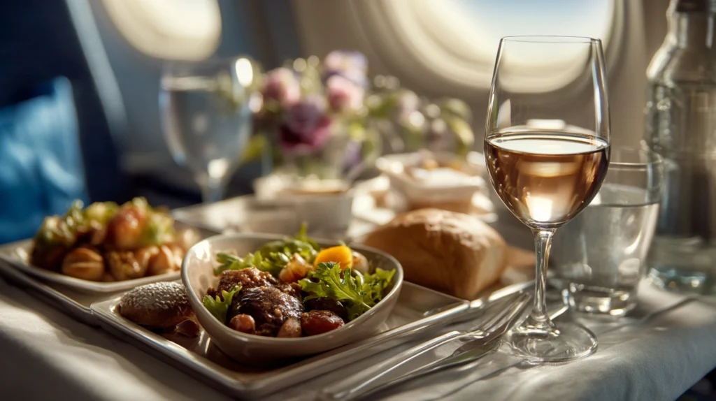 KLM flygbolag mat ombord