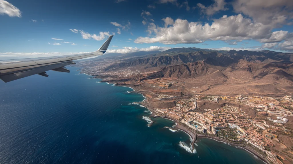 Resa till Gran Canaria med flyg över kust och berg