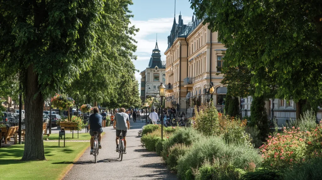 Gäster som utforskar Linköping nära hotell