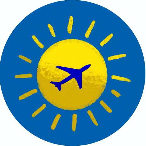 Sol och flygplan – symbol för Billigaste Resorna