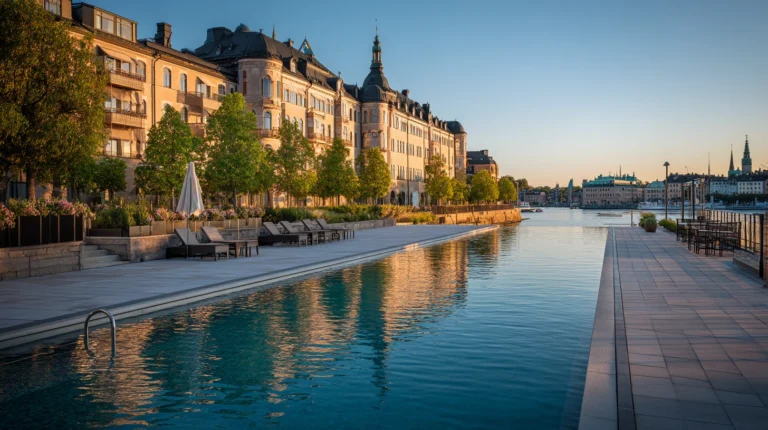 Hotell Stockholm med spa vid vattnet med pool och utsikt över Gamla stan